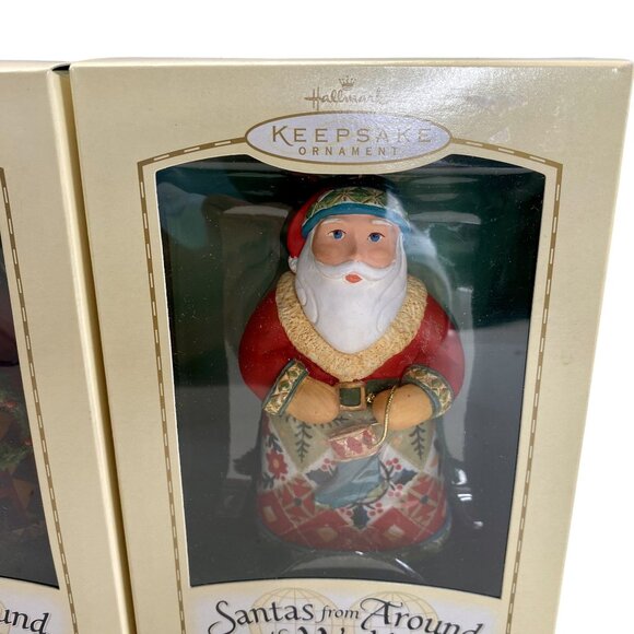 Hallmark Keepsake Ornament Collection "Santas From Around The World" Set Of 3 - Picture 4 of 6